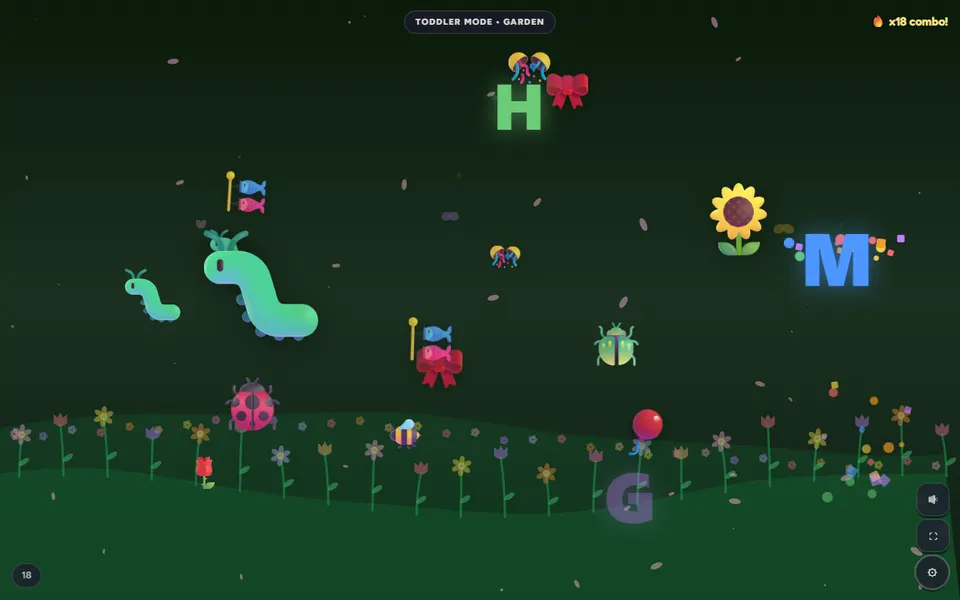 Garden world in Little Keys during play